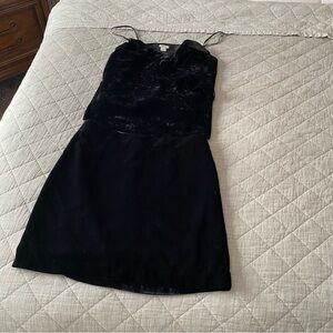 J. Crew Black Velvet Skirt Set